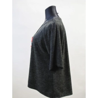 Ciepła trapezowa Tunika XXL z wydłużonym tyłem